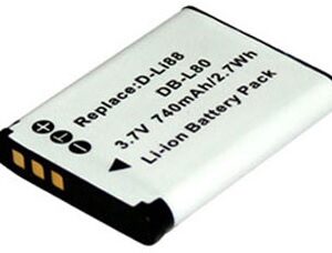 Bateria C?mara Panasonic VW-VBX070-W / Pentax D-LI88 / Sanyo DB-L80 / Toshiba PX1686 - 3,7V 740mAh