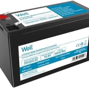 Bateria de L?tio LiFePO4 12,8V 7Ah 89,6Wh - WELL