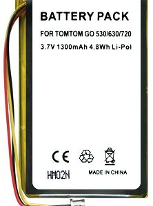 Bateria p/ GPS TomTom (VF8, AHL03714001) Li-Ion 3,7V 1300mAh
