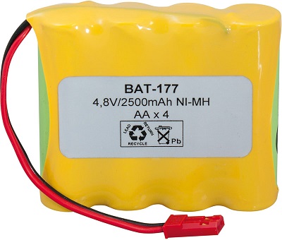 Bateria NI-MH 4,8V 2500mAh AA/RC06 x 4