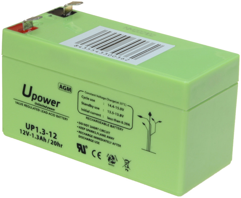 Bateria de Chumbo 12V 1,3Ah - UPOWER