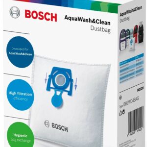 Pack 4x Sacos AquaWash&Clean p/ Aspirador - BOSCH