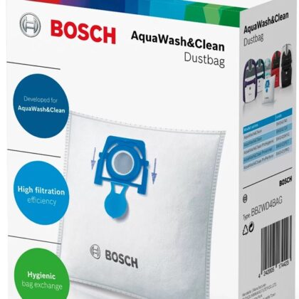 Pack 4x Sacos AquaWash&Clean p/ Aspirador - BOSCH