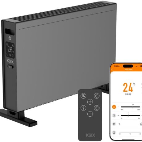 Aquecedor Convetor Elétrico Smart Wi-Fi Tuya Blaze 2000W c/ Comando (Preto) - KSIX