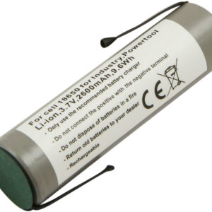Bateria 18650 p/ Ind?stria 3,7V 2600mAh c/ Terminais de Solda Tipo Z