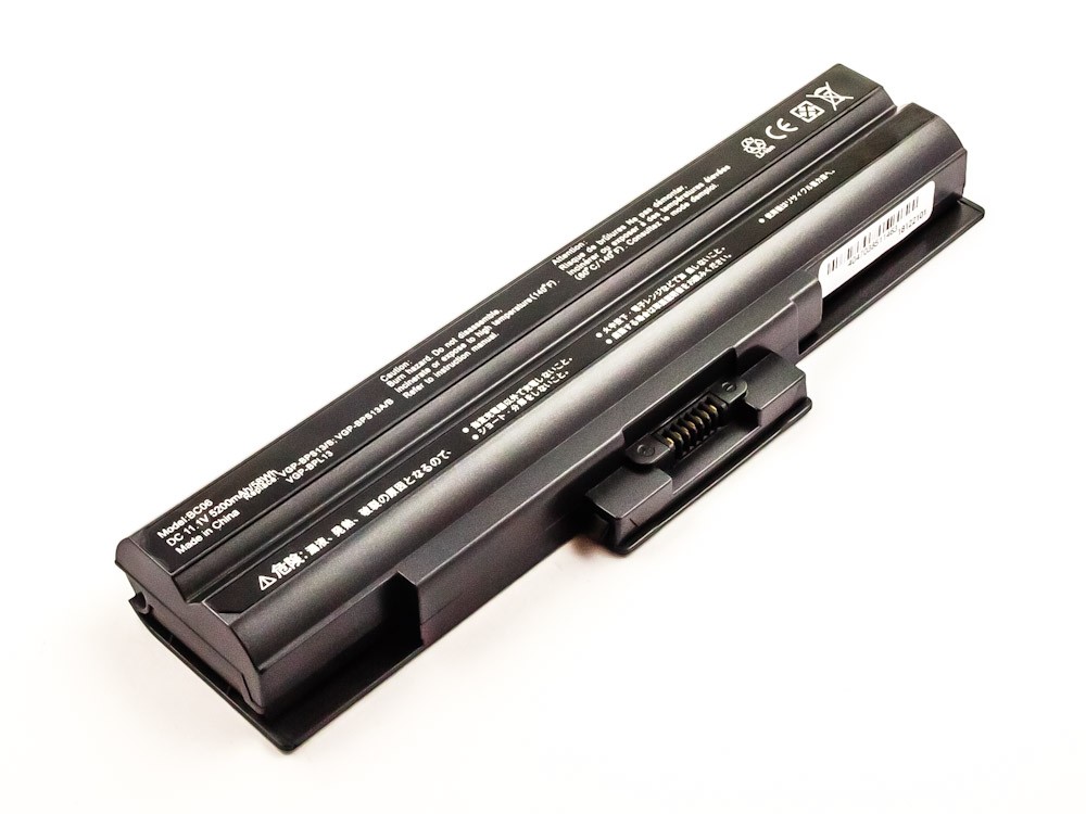 Bateria Compatível VGP-BPS13, VGP-BPS13/B, VGP-BPS13/Q, VGP-BPS13A, VGP-BPS13A/B, etc Sony (5200mAh)