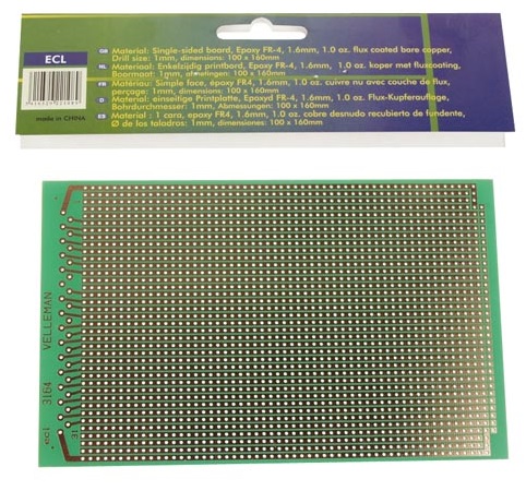 Pack 25x Placas Circuito Impresso Linha Completa (100 x 160mm) - VELLEMAN