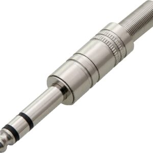 Ficha Jack 6,3mm Met?lica Macho Stereo