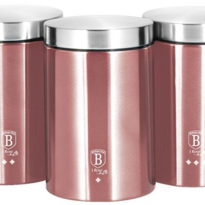 Conjunto de 3 Recipientes de Cozinha (Rose Collection) - BERLINGER HAUS