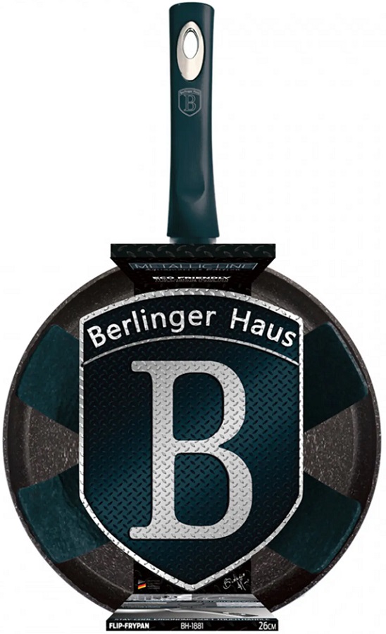 Flip Frigideira 26cm (Metallic Line Aquamarine Edition) - BERLINGER HAUS