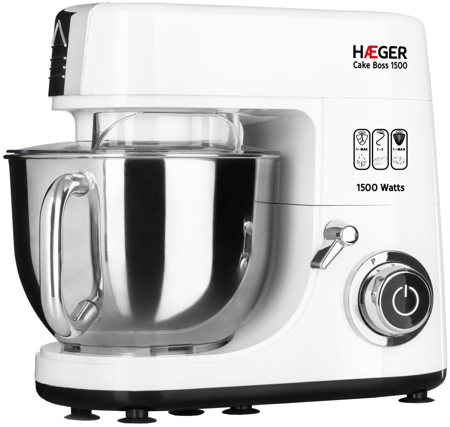 Batedeira Cake Boss 1500W c/ Taça (Inox) - HAEGER