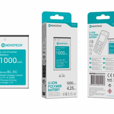Bateria Li-ion Polymer NOVOTECK BL-5C 1000mAh 3,7V