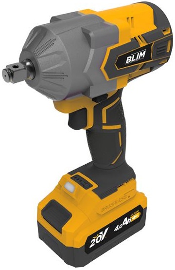 Aparafusadora Chave de Impacto 2200RPM 850NM s/ Fios 20V c/ Bateria 4Ah - BLIM