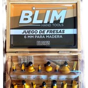Pack 15x Fresas 6mm p/ Madeira - BLIM