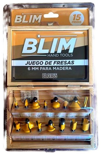 Pack 15x Fresas 6mm p/ Madeira - BLIM