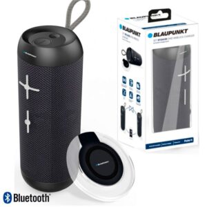 Coluna Port?til BLP1900 Bluetooth 14W c/ Carregador Indu??o Qi (Preto) - BLAUPUNKT