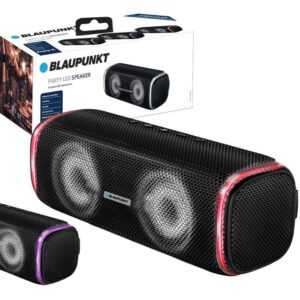 Coluna Port?til BLP3920 Bluetooth 20W c/ Leds (Preto) - BLAUPUNKT