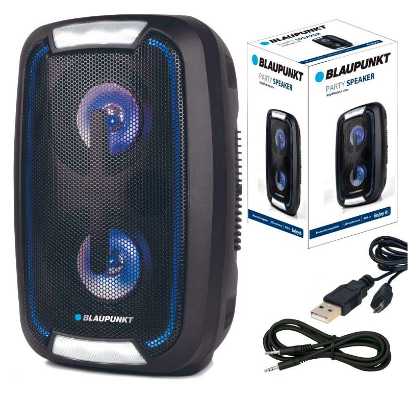 Coluna Portátil BLP3923 Bluetooth 10W 4.1 c/ Leds (Preto) - BLAUPUNKT