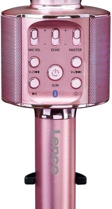 Microfone s/ Fios + Coluna Bluetooth BMC 090 (Rosa) - LENCO