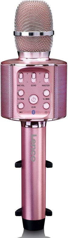 Microfone s/ Fios + Coluna Bluetooth BMC 090 (Rosa) - LENCO