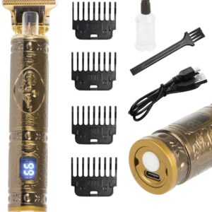 Aparador de Cabelo/Barba USB + Acessórios (Dourado)