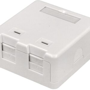 Caixa p/ Conexões Keystone de 2 Portas (Branco)