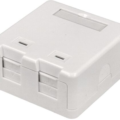 Caixa p/ Conexões Keystone de 2 Portas (Branco)