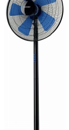 Ventoinha de Pé 5 Aspas c/ Base Redonda 45W Preto (40cm) - BLAUPUNKT