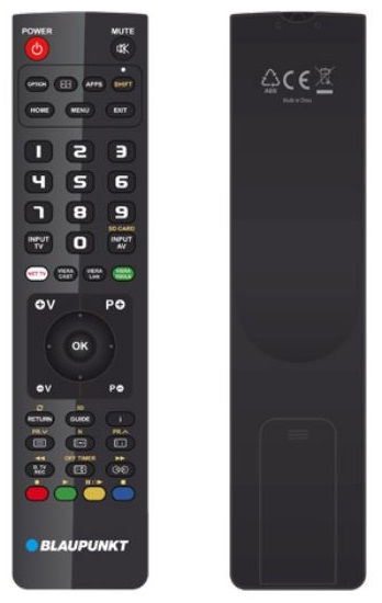 Comando Universal Dedicado p/ TVs LCD PANASONIC - BLAUPUNKT