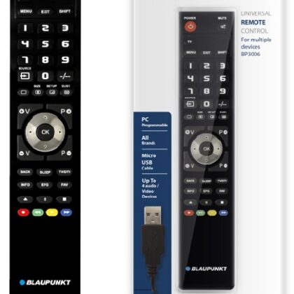 Comando TV/SAT/TDT/DVD/VCR 4:1 Programável p/ PC - BLAUPUNKT