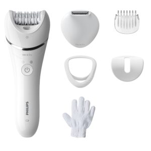 Depiladora BRE715 Epilator Series 8000 Wet & Dry (Branco) - PHILIPS
