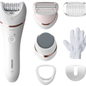 Depiladora Epilator Series 8000 BRE730/10 Wet & Dry (Branco/Rosa) - PHILIPS