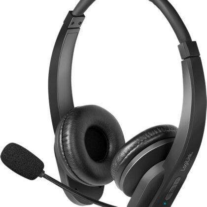 Auscultadores Headset BT0060 c/ Micro (Preto) - LOGILINK
