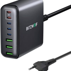 Carregador 5x USB-C + 3x USB-A BW-S26 250W (Preto) - BLITZWOLF