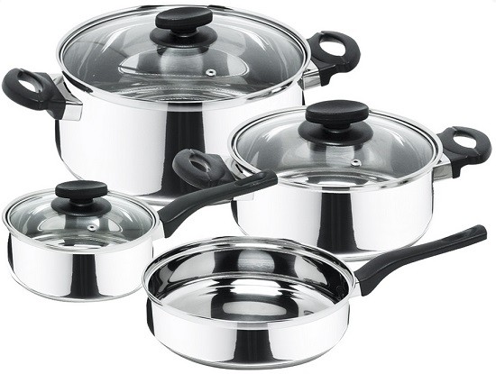 Trem de Cozinha Deliss 7 Peças p/ Gás, Elétrico e Vitrocerâmica (Aço Inoxidável) - MAGEFESA
