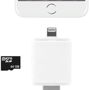 Leitor Cartões 2 em 1 (USB e Iphone Lightning USB)