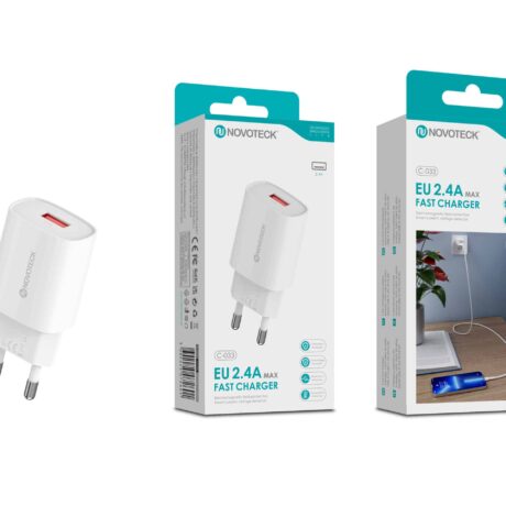 Carregador Rápido USB 2.4A com 1 USB – Modelo C-033