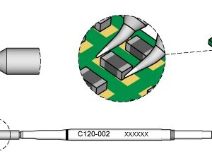 Ponta p/ Micro Pinças PA120-A (Ø 0,2mm) - JBC