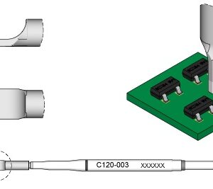 Ponta p/ Micro Pinças PA120-A (Ø 0,3mm) - JBC