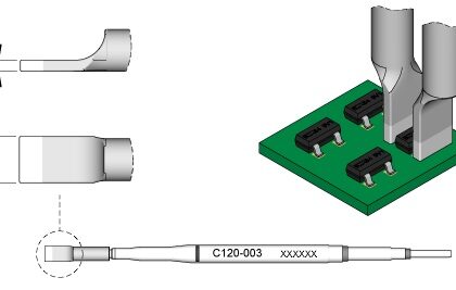 Ponta p/ Micro Pinças PA120-A (Ø 0,3mm) - JBC