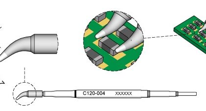 Ponta p/ Micro Pinças PA120-A (Ø 0,7mm) - JBC