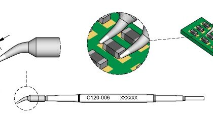 Ponta p/ Micro Pinças PA120-A (Ø 0,5mm) - JBC