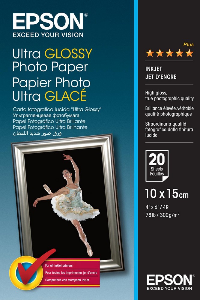 Papel Fotográfico 10cmx15cm (20 Folhas) - EPSON