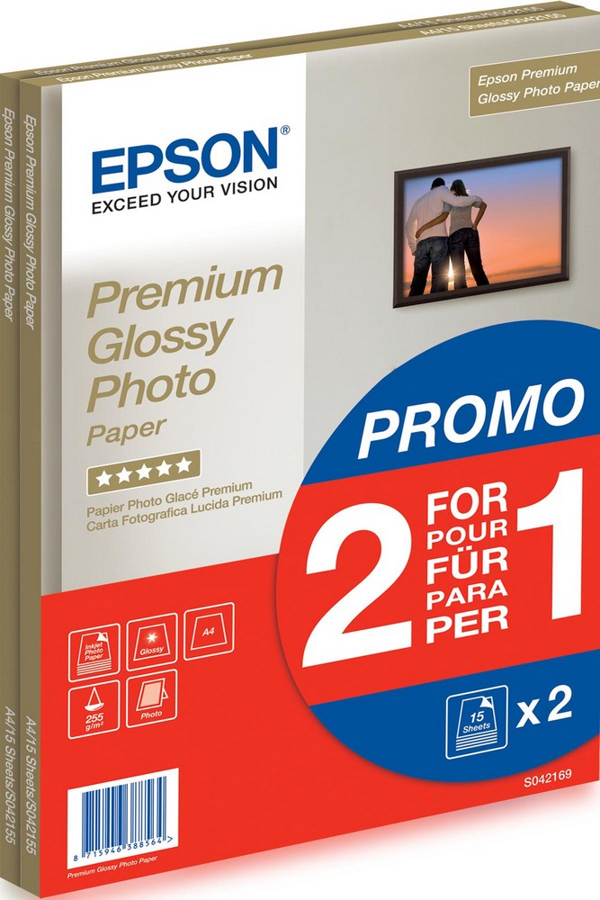 Papel Fotográfico de Lustro Premium A4 (30 Folhas) - EPSON