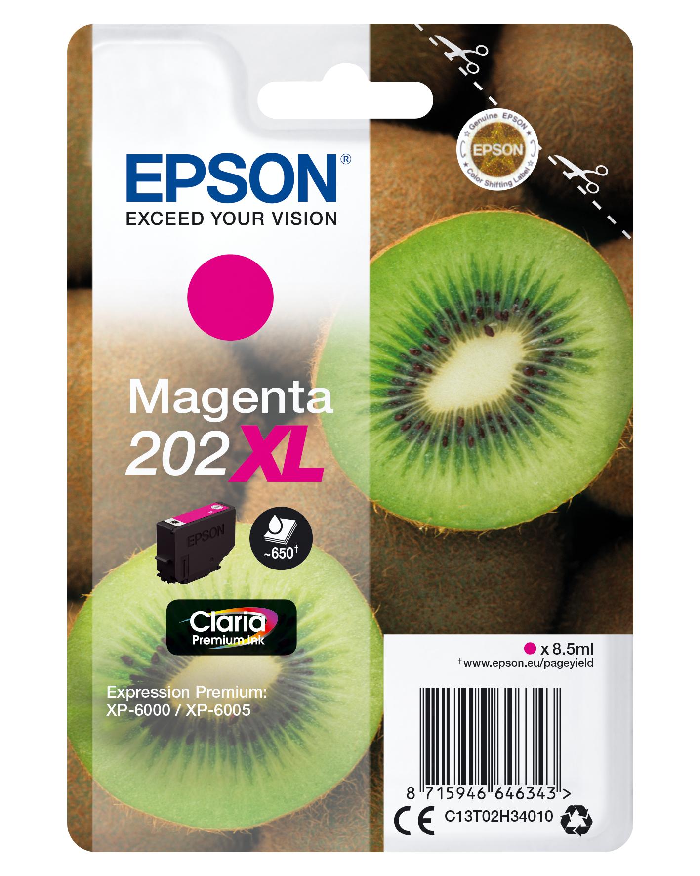 Tinteiro 202XL Premium XP-60xx - C13T02H34010 (Magenta) - EPSON