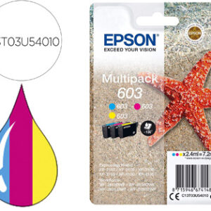 Pack 3x Tinteiros 603 XP-2100/2105/3100/4100/WF-2810/2830/2835/2850 (Azul, Magenta, Amarelo) - EPSON