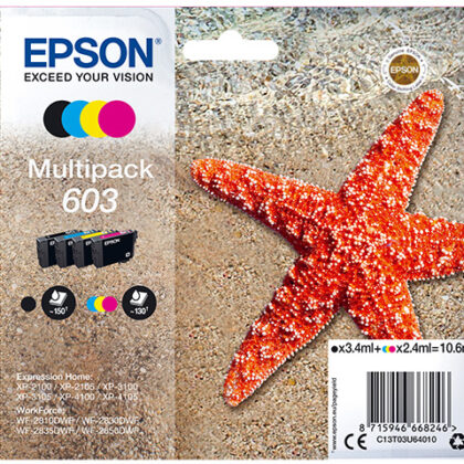 Pack 4x Tinteiros 603 Ink Original - EPSON