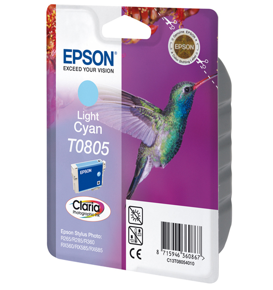 Tinteiro EPSON Cyan CL R265/ 360/ RX560 - C13T08054011