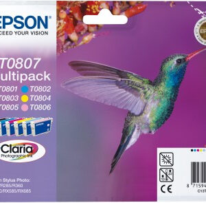 Pack 6x Tinteiros PhotoR265/R360/RX558/685/PX700 - C13T0807401 - EPSON