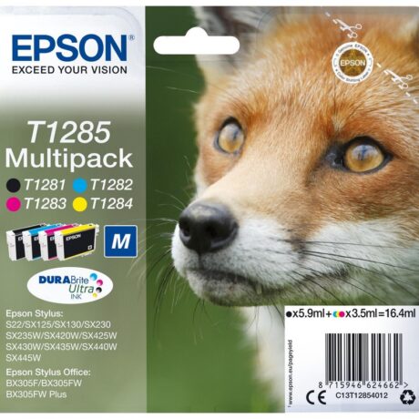 Pack 4x Tinteiros S22/SX42xW/BX305 (Preto/Azul/Magenta/Amarelo) - EPSON
